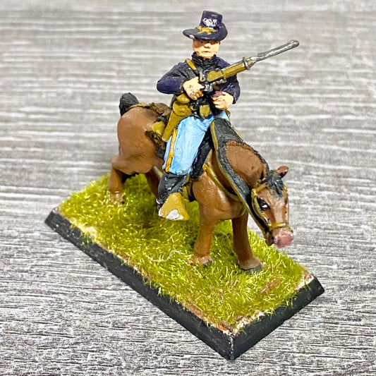 28mm American US Cavalry Mounted Painted Metal Miniatures Wild West Wargames #39