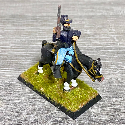 28mm American US Cavalry Mounted Painted Metal Miniatures Wild West Wargames #40