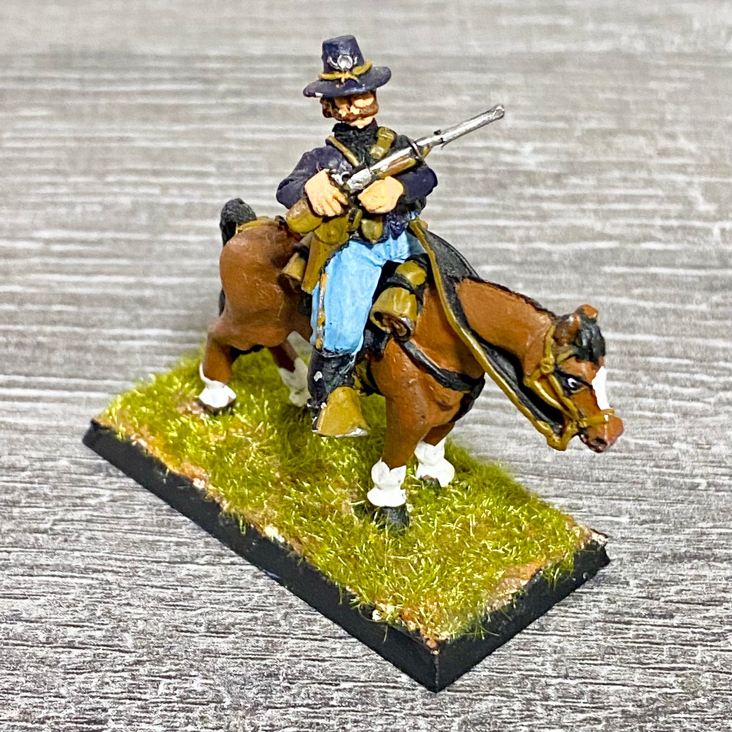28mm American US Cavalry Mounted Painted Metal Miniatures Wild West Wargames #41