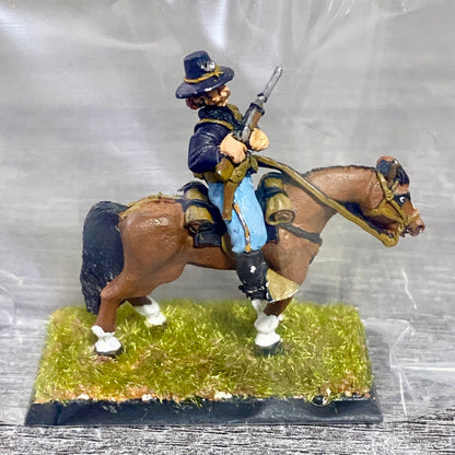 28mm American US Cavalry Mounted Painted Metal Miniatures Wild West Wargames #41