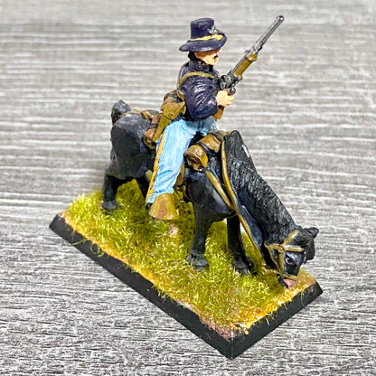 28mm American US Cavalry Mounted Painted Metal Miniatures Wild West Wargames #42