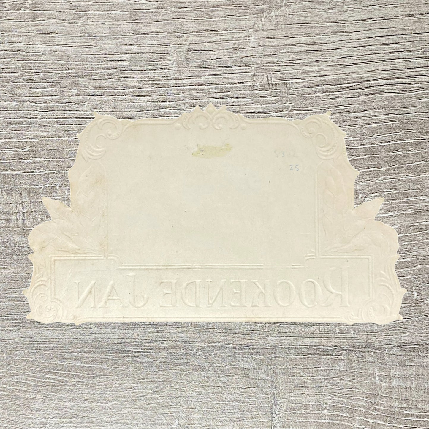 Vintage Rookende Jan Cigars Advertising Portrait Cigar Box Label Gold Embossed