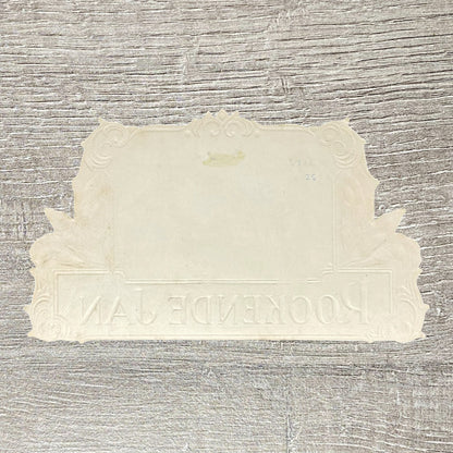 Vintage Rookende Jan Cigars Advertising Portrait Cigar Box Label Gold Embossed