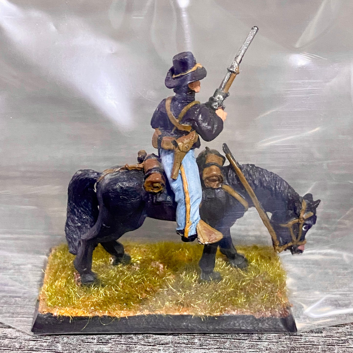 28mm American US Cavalry Mounted Painted Metal Miniatures Wild West Wargames #42
