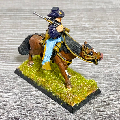 28mm American US Cavalry Mounted Painted Metal Miniatures Wild West Wargames #43