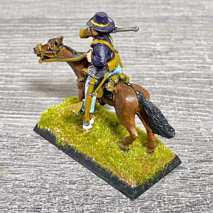 28mm American US Cavalry Mounted Painted Metal Miniatures Wild West Wargames #43