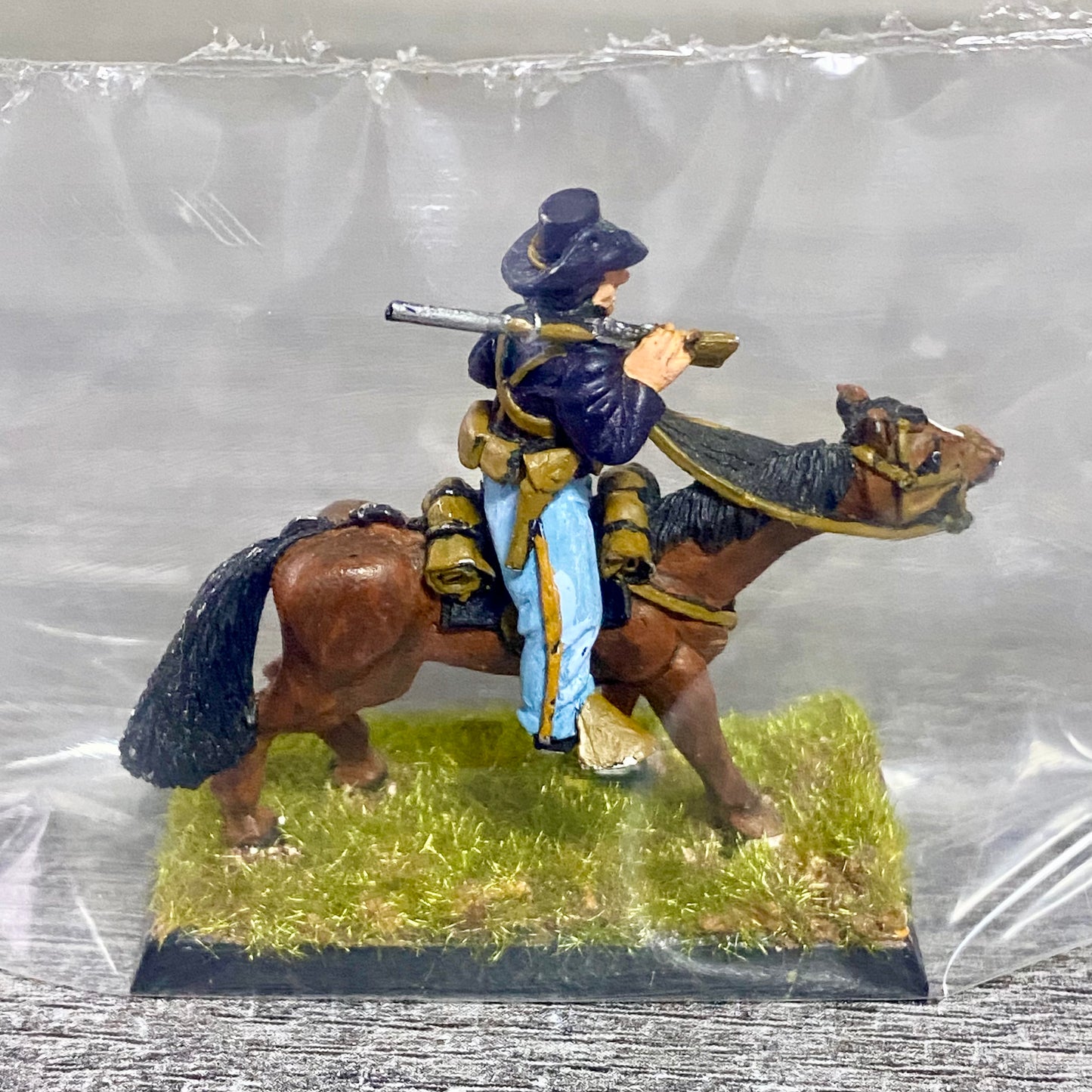28mm American US Cavalry Mounted Painted Metal Miniatures Wild West Wargames #43
