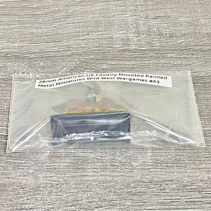 28mm American US Cavalry Mounted Painted Metal Miniatures Wild West Wargames #43