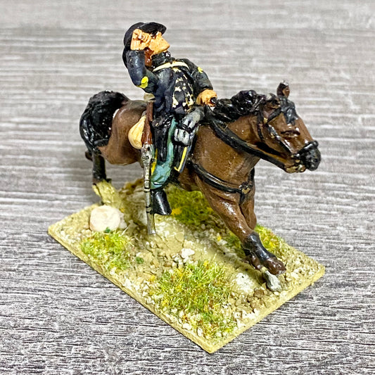 28mm American US Cavalry Mounted Painted Metal Miniatures Wild West Wargames #51