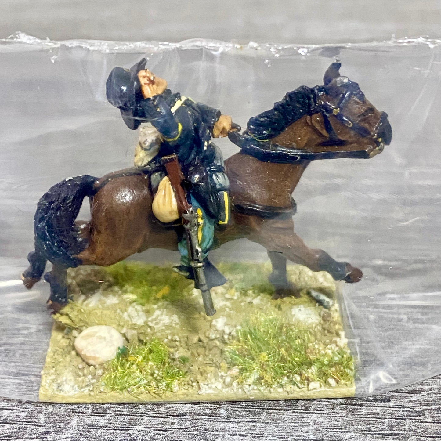 28mm American US Cavalry Mounted Painted Metal Miniatures Wild West Wargames #51