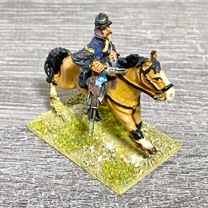 28mm American US Cavalry Mounted Painted Metal Miniatures Wild West Wargames #52
