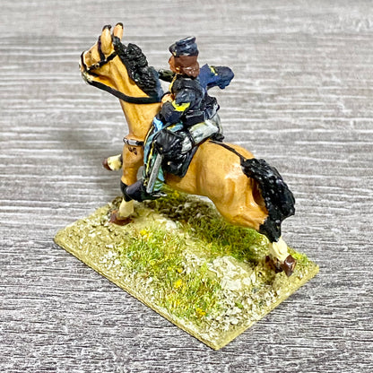 28mm American US Cavalry Mounted Painted Metal Miniatures Wild West Wargames #52