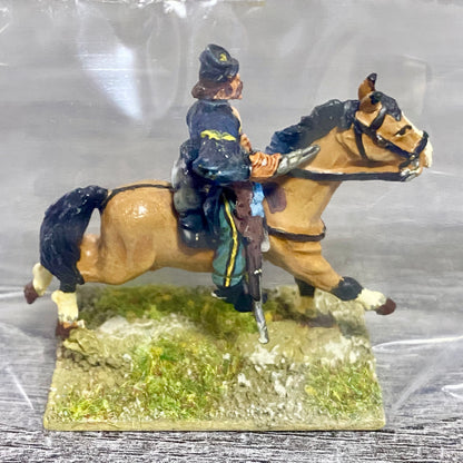 28mm American US Cavalry Mounted Painted Metal Miniatures Wild West Wargames #52