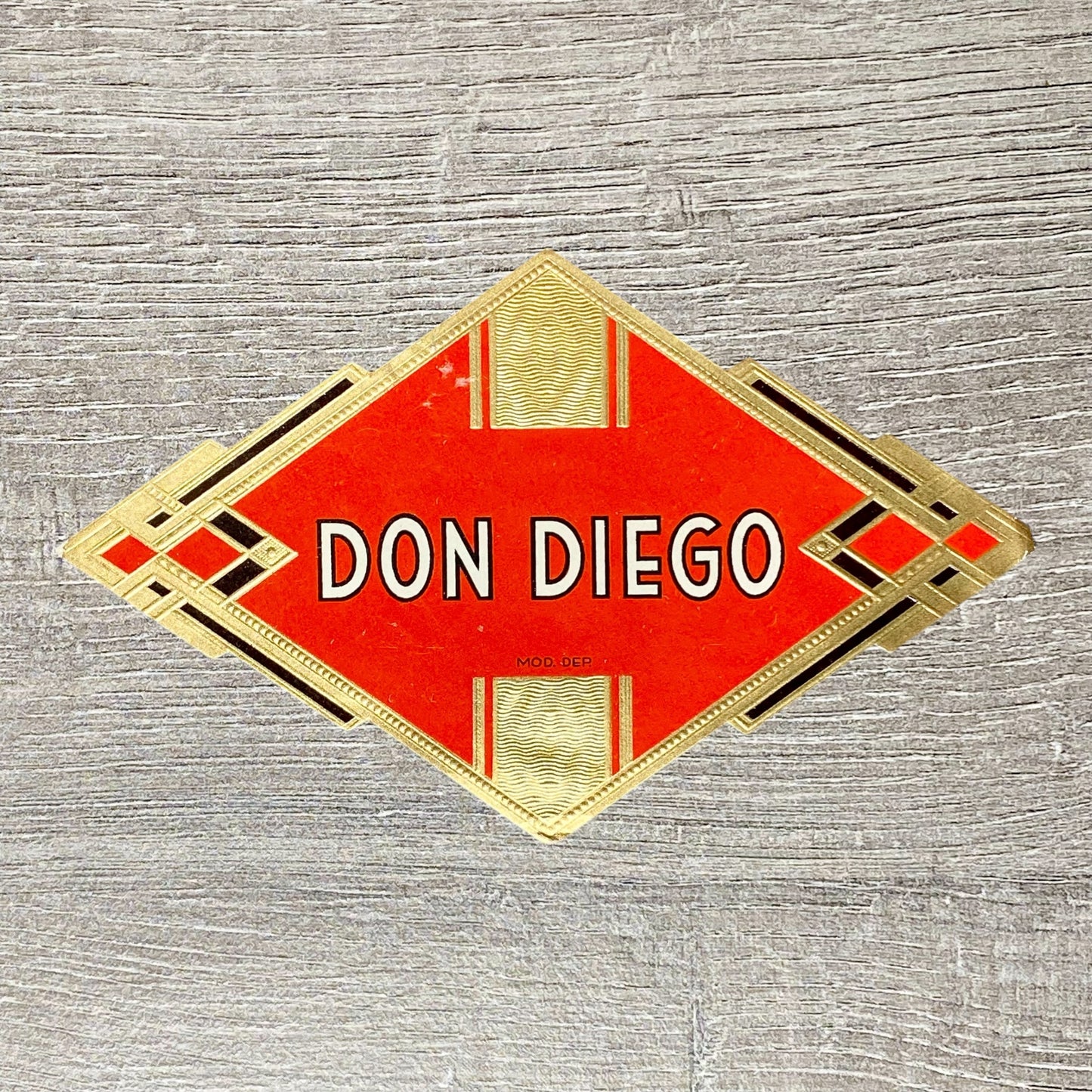 Vintage Don Diego Cigars Advertising Cigar Box Tobacco Collectible Label Gold