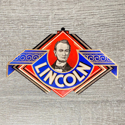 Vintage Abraham Lincoln Cigars Advertising Portrait Cigar Box Tobacco Label Rare