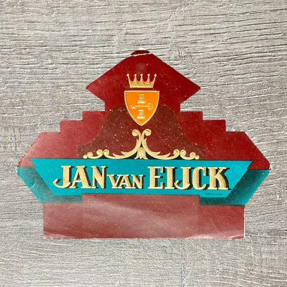 Late 19th Century Jan Van Eijck Cigars Advertising Cigar Box Tobacco Label Gold