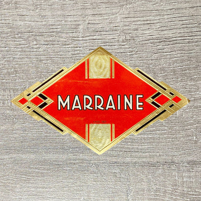 Early 20th Century Marraine Cigars Diamond Advertising Cigar Box Tobacco Label