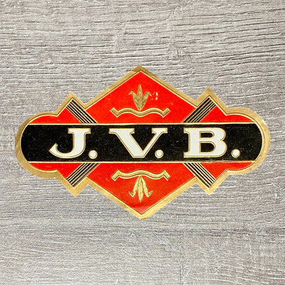 Early 20th Century J.V.B. Cigars Advertising Cigar Box Tobacco Label Gold Rare