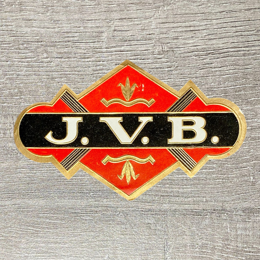 Early 20th Century J.V.B. Cigars Advertising Cigar Box Tobacco Label Gold Rare