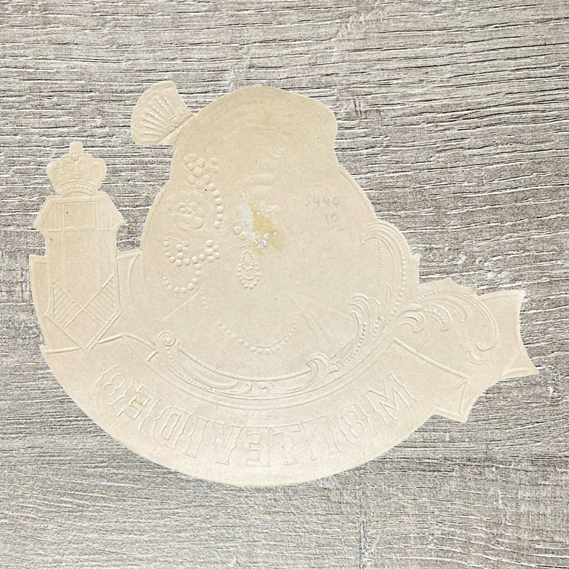 Late 19th Century Montevideo Cigars Advertising Portrait Cigar Box Paper Label