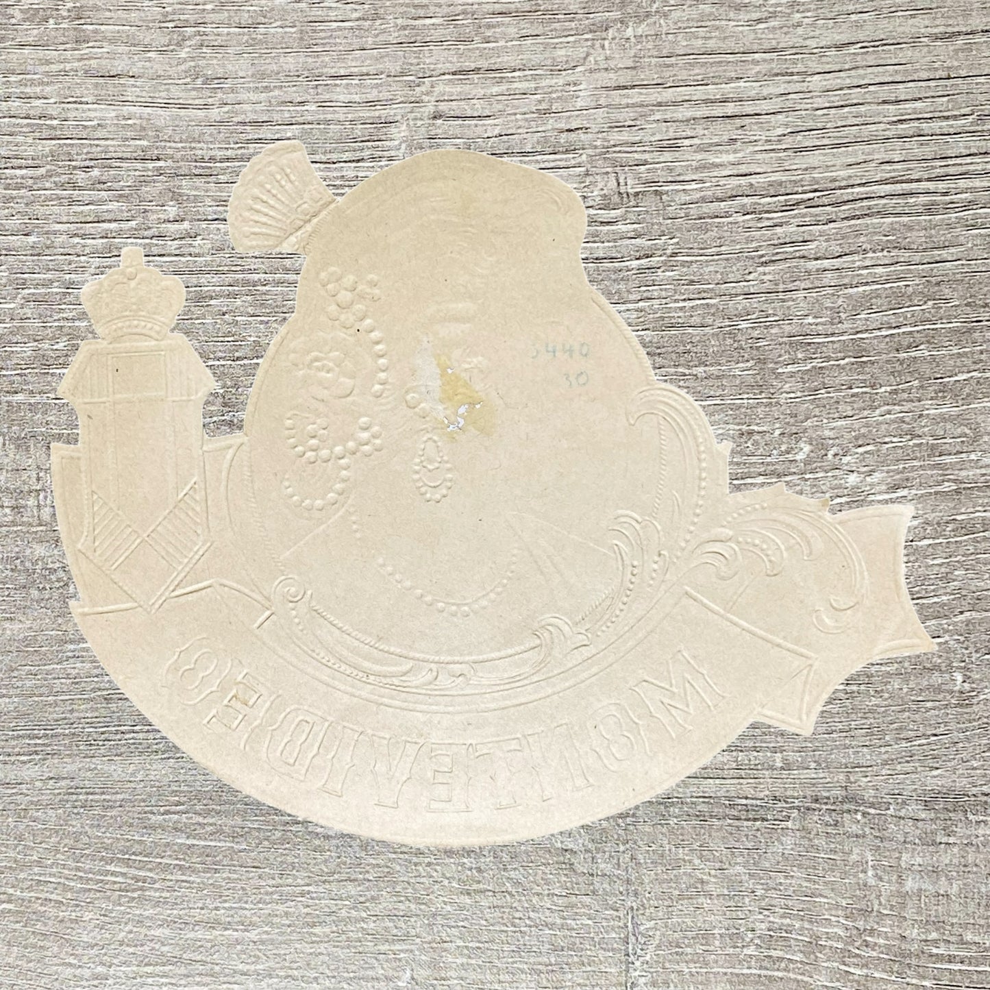 Late 19th Century Montevideo Cigars Advertising Portrait Cigar Box Paper Label