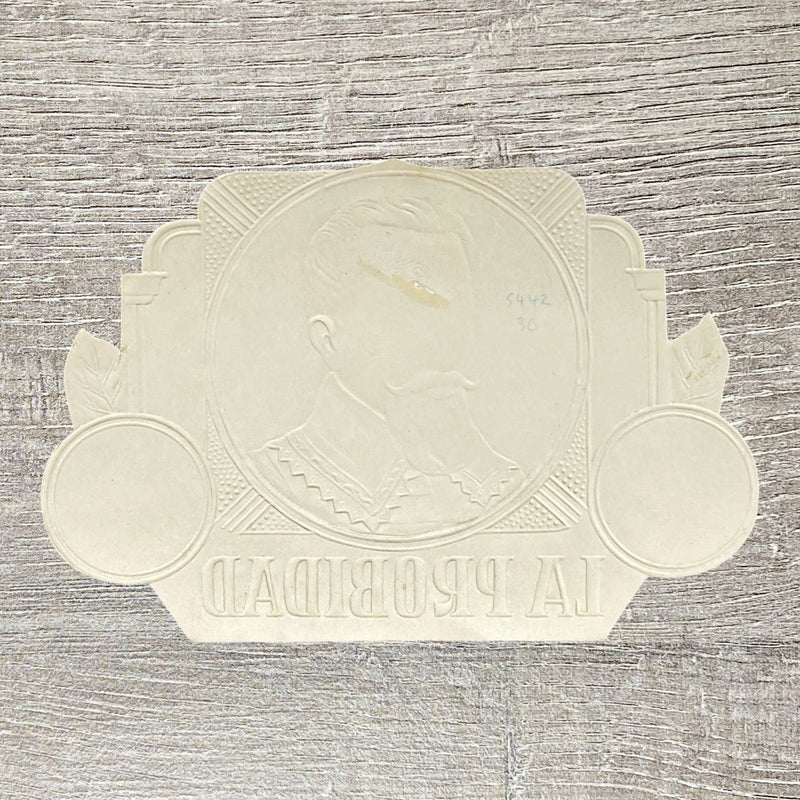 Late 19th Century La Probidad Cigars Advertising Portrait Cigar Box Paper Label