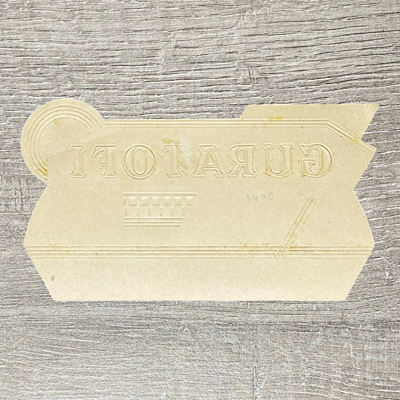 Vintage Guratofi Cigars Advertising Cigar Box Tobacco Paper Label Gold Embossed