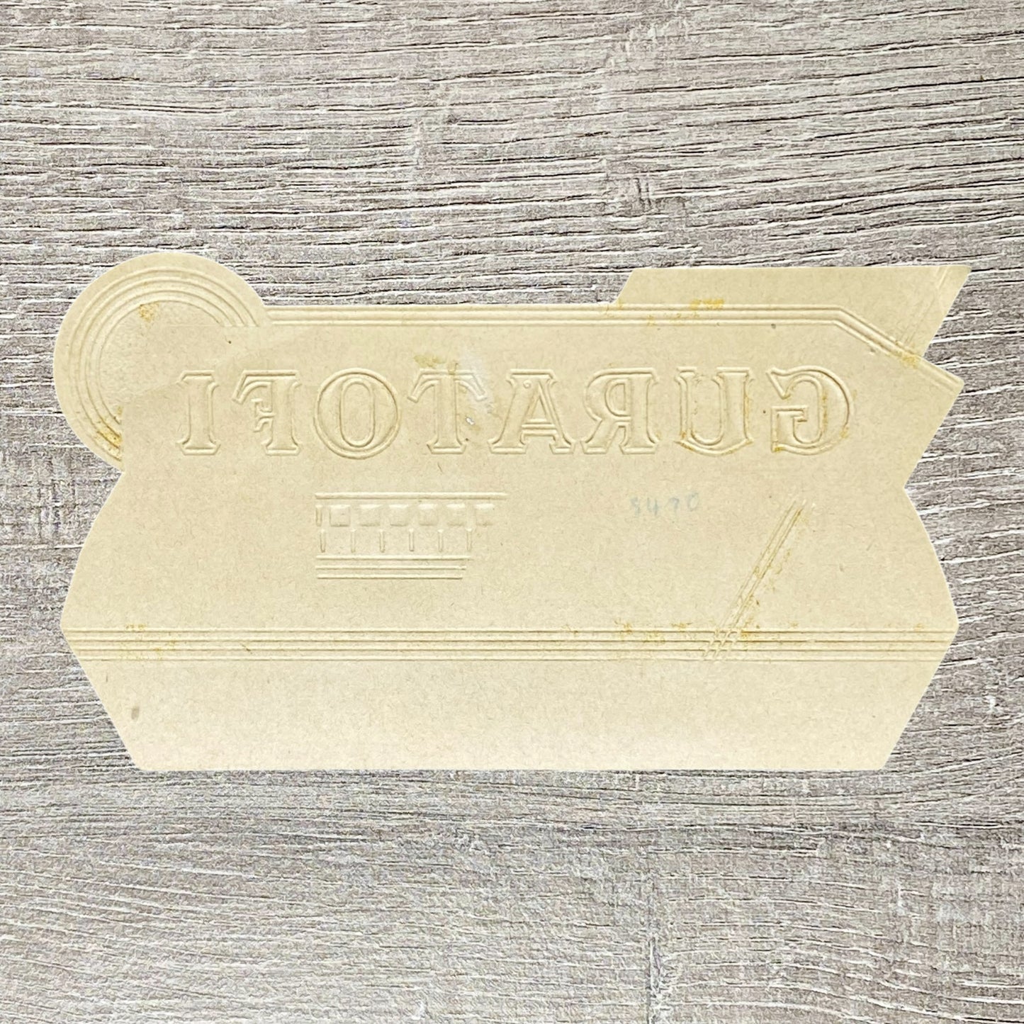 Vintage Guratofi Cigars Advertising Cigar Box Tobacco Paper Label Gold Embossed