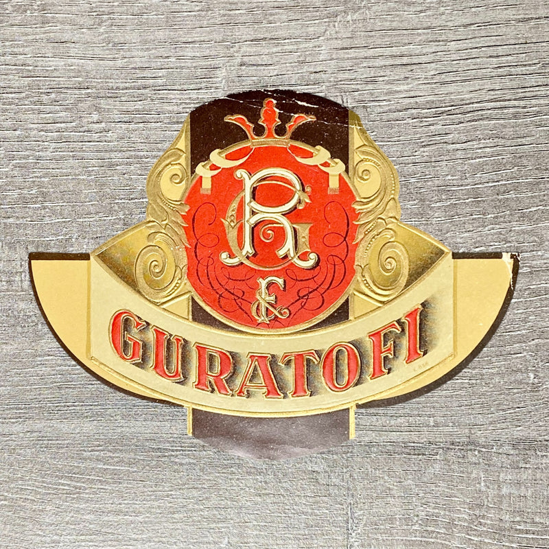 Late 19th Century RGF & Guratofi Cigars Advertising Cigar Box Tobacco Label Gold