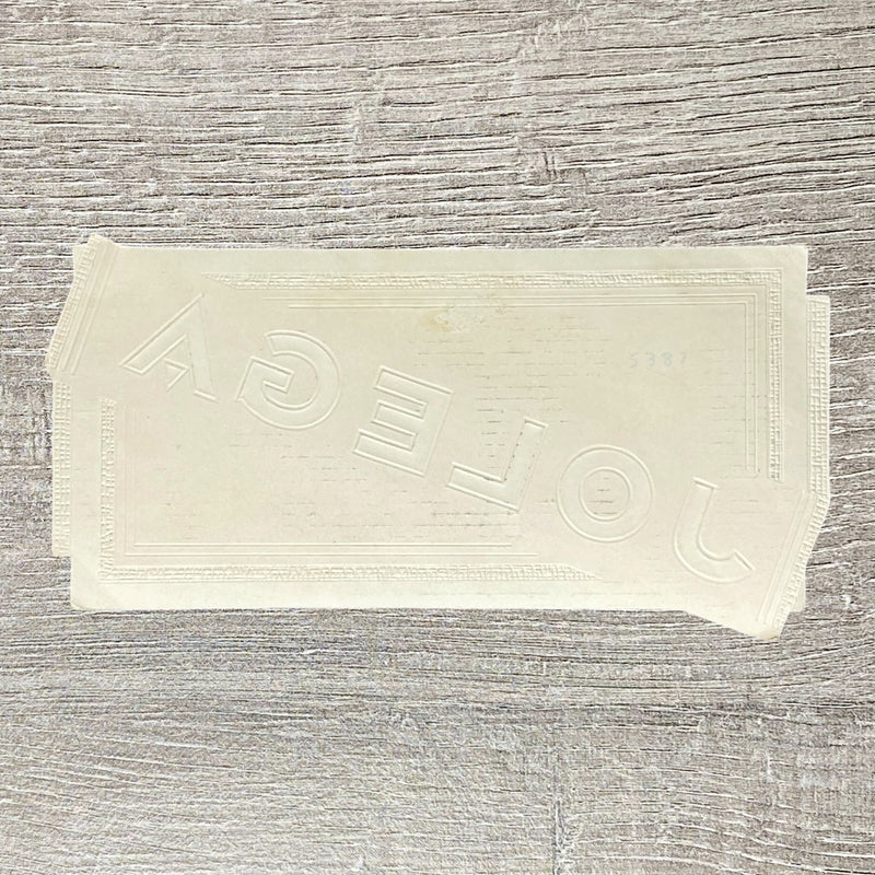 Early 20th Century Jolega Cigars Advertising Cigar Box Tobacco Label Gold Rare