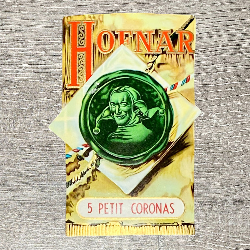 Early 20th Century Hofnar Cigars Advertising 5 Petit Coronas Cigar Paper Label