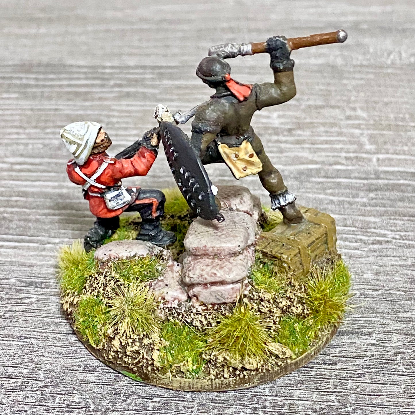 28mm 24th Regiment Fig Scene Painted Metal Miniatures Isandlwana War Games #26