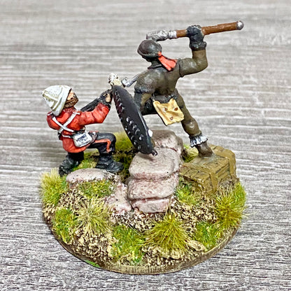 28mm 24th Regiment Fig Scene Painted Metal Miniatures Isandlwana War Games #26