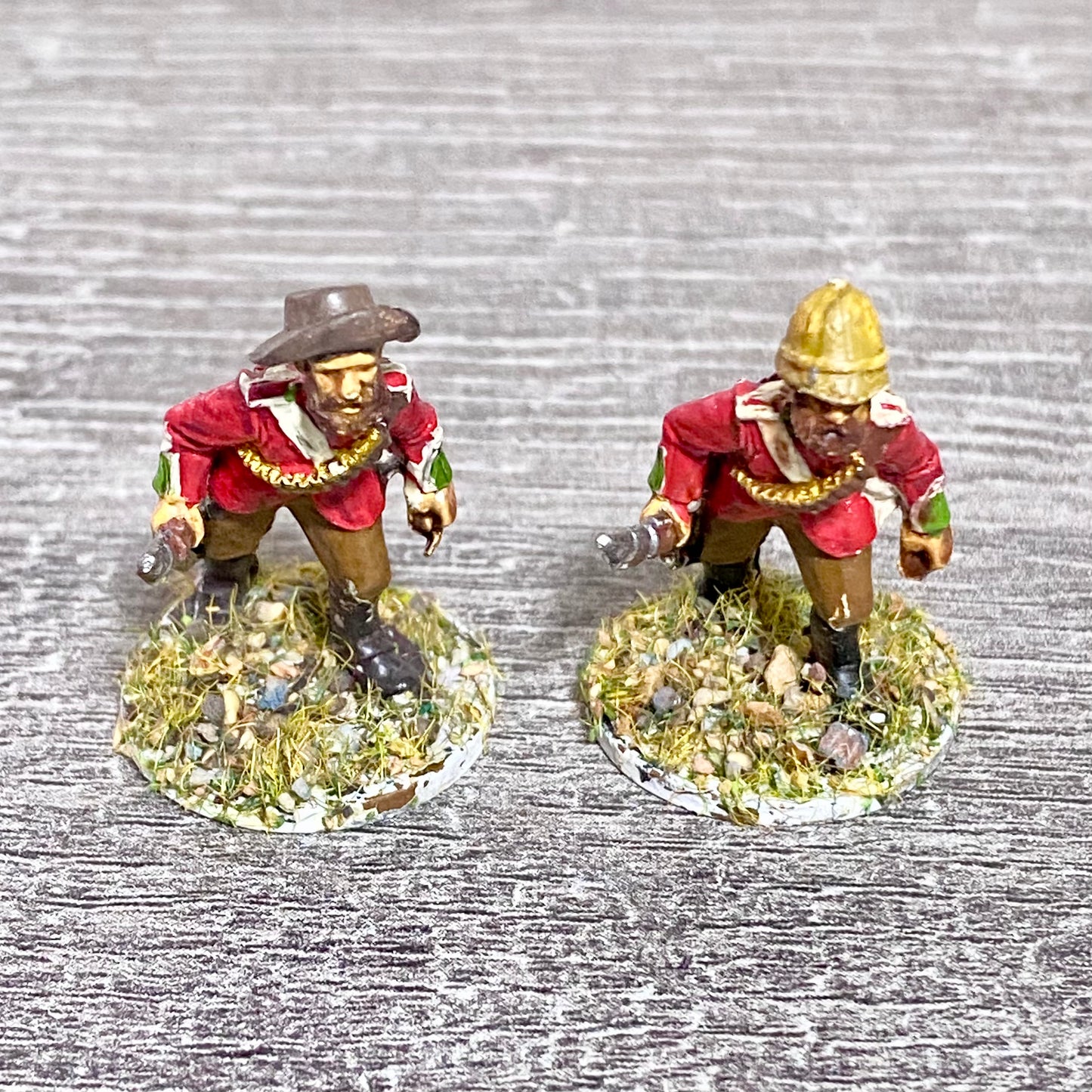 2x 28mm British Imperial Infantry Figures Painted Metal Miniatures War Games #13