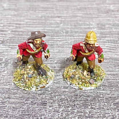 2x 28mm British Imperial Infantry Figures Painted Metal Miniatures War Games #13