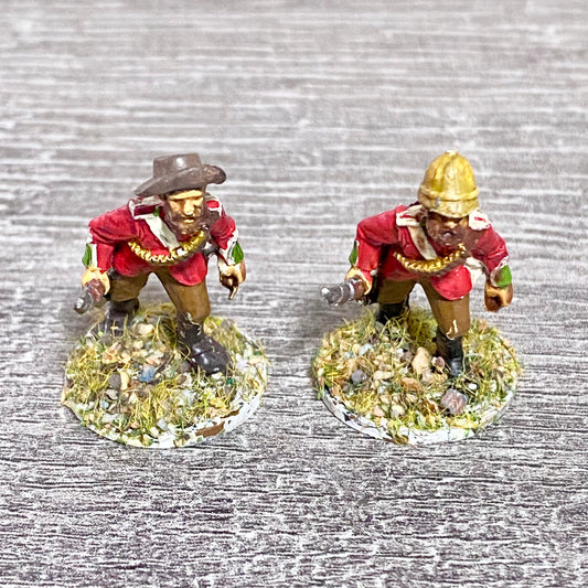 2x 28mm British Imperial Infantry Figures Painted Metal Miniatures War Games #13