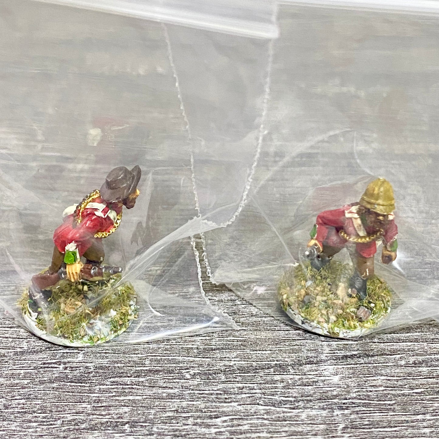 2x 28mm British Imperial Infantry Figures Painted Metal Miniatures War Games #13