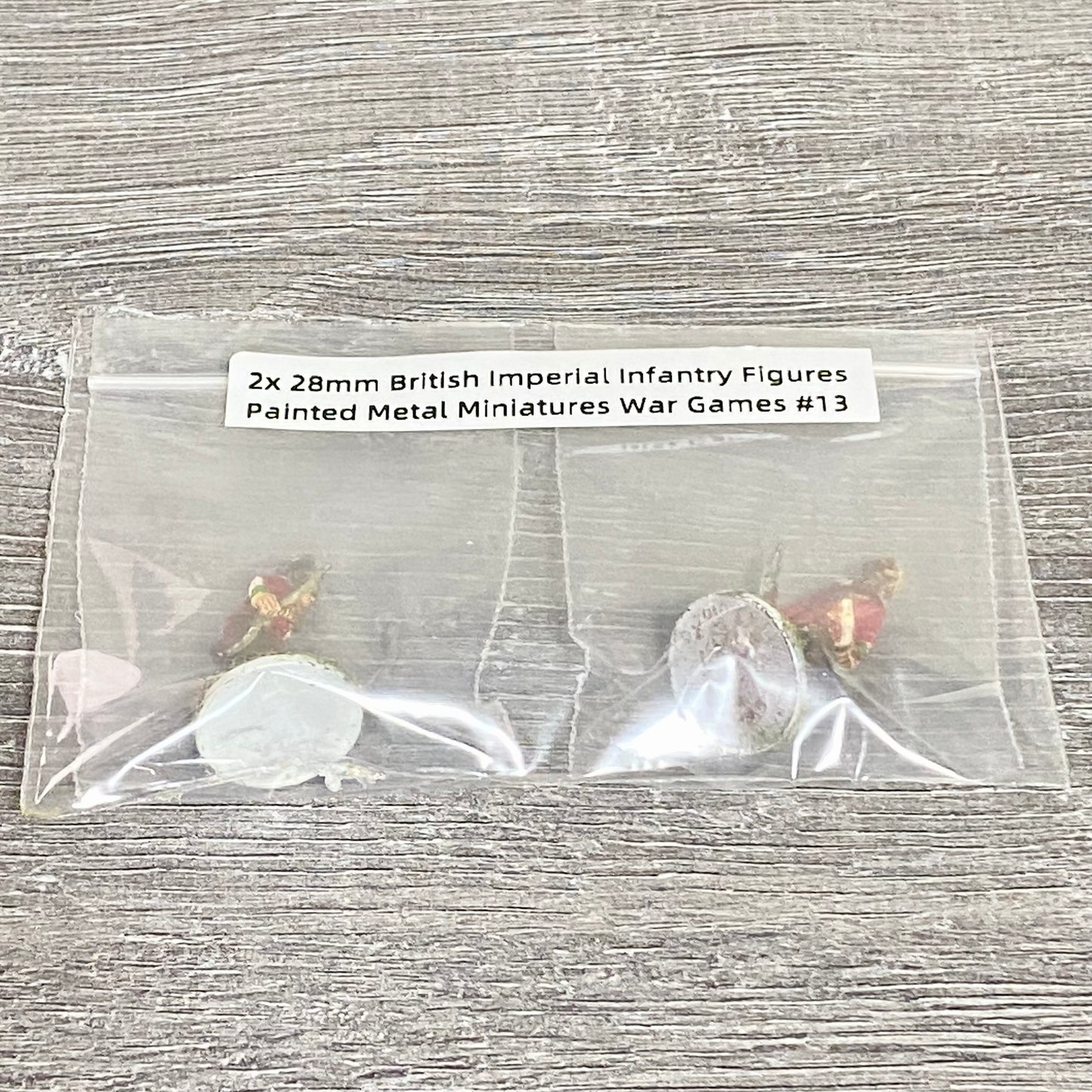 2x 28mm British Imperial Infantry Figures Painted Metal Miniatures War Games #13