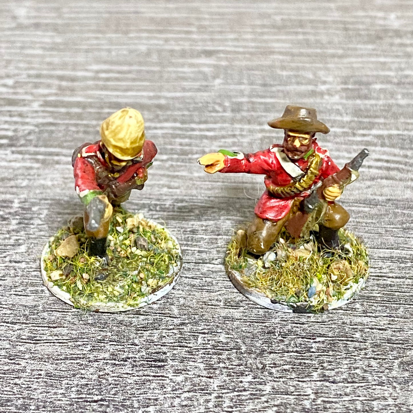 2x 28mm British Imperial Infantry Figures Painted Metal Miniatures War Games #14