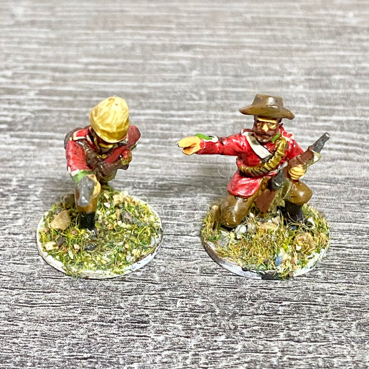 2x 28mm British Imperial Infantry Figures Painted Metal Miniatures War Games #14