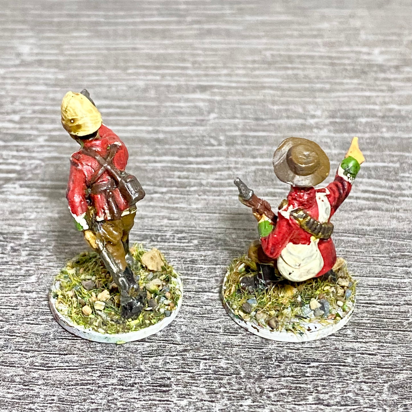 2x 28mm British Imperial Infantry Figures Painted Metal Miniatures War Games #14