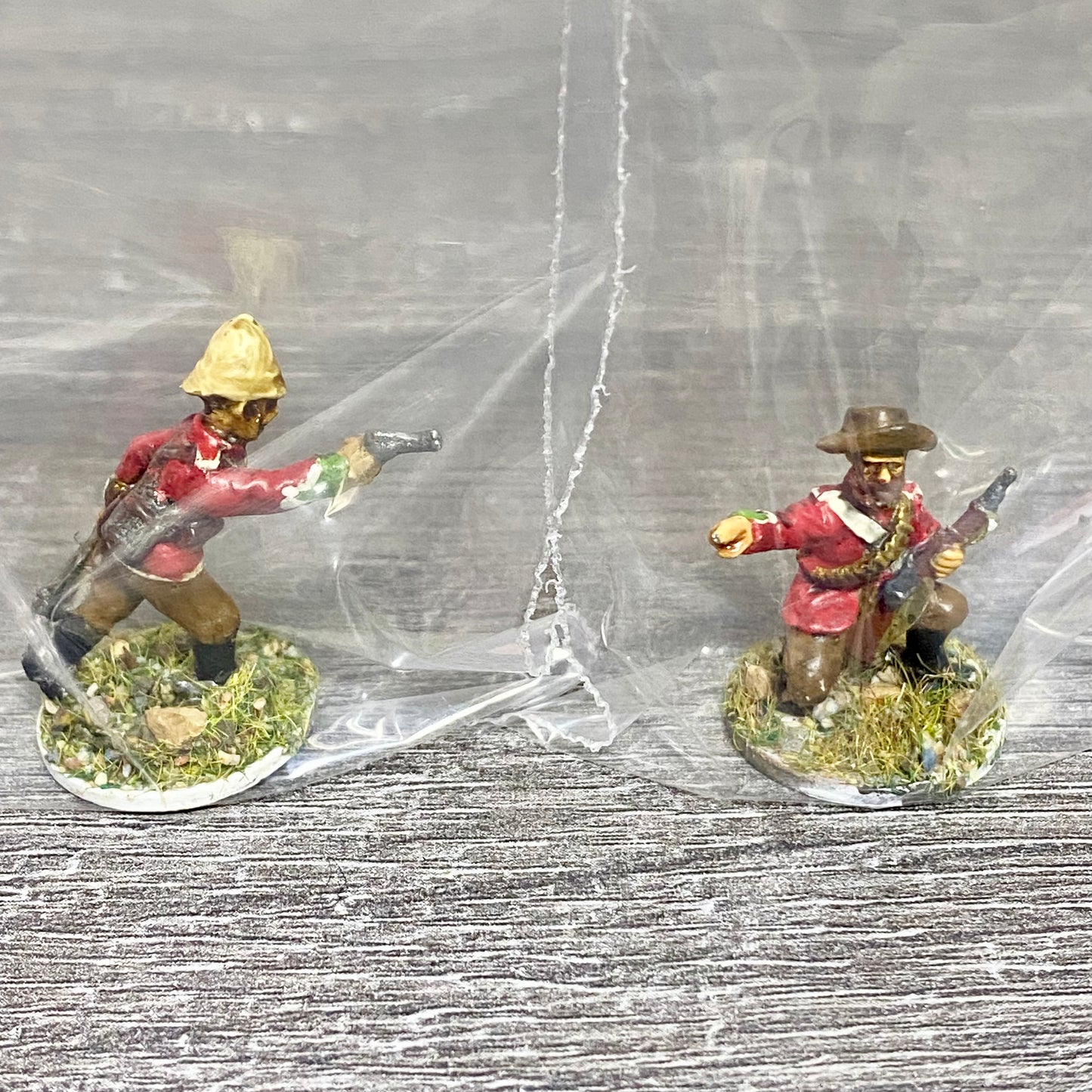 2x 28mm British Imperial Infantry Figures Painted Metal Miniatures War Games #14