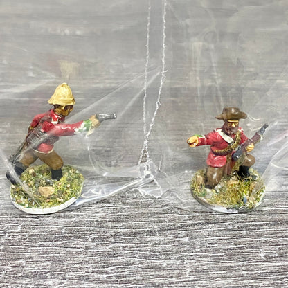 2x 28mm British Imperial Infantry Figures Painted Metal Miniatures War Games #14