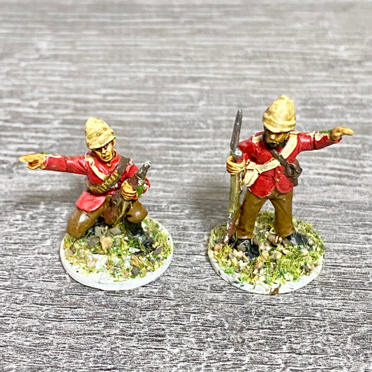 2x 28mm British Imperial Infantry Figures Painted Metal Miniatures War Games #15