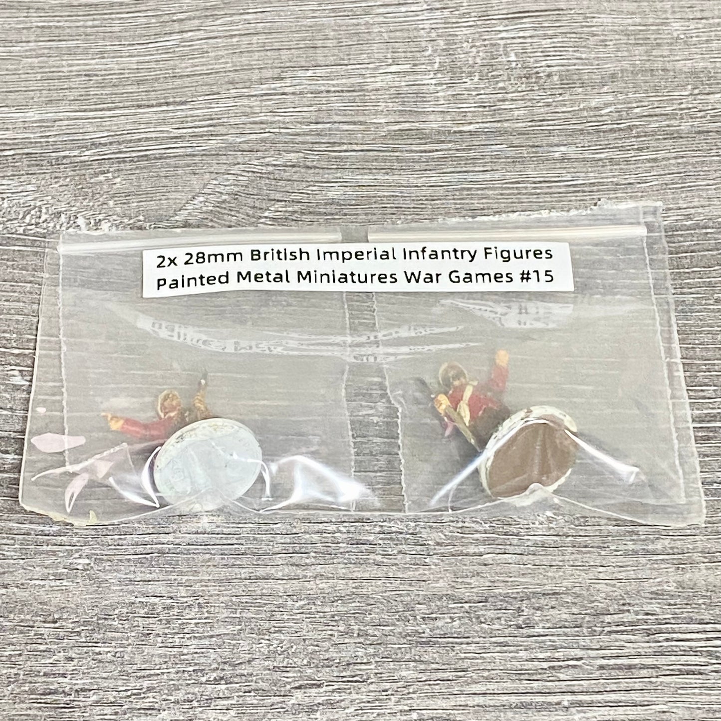 2x 28mm British Imperial Infantry Figures Painted Metal Miniatures War Games #15