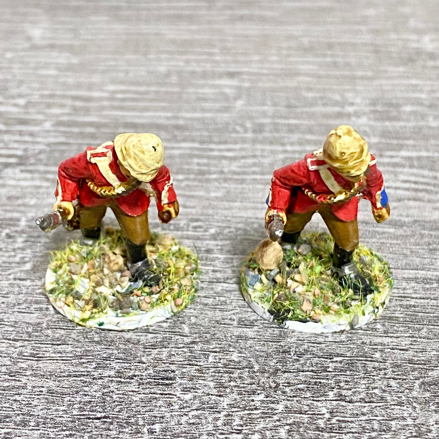 2x 28mm British Imperial Infantry Figures Painted Metal Miniatures War Games #16