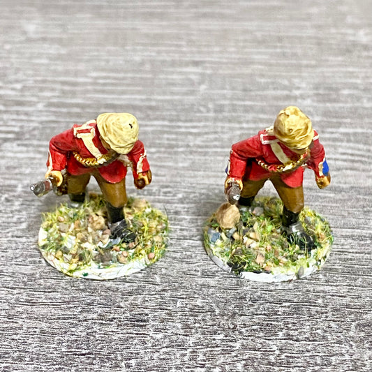2x 28mm British Imperial Infantry Figures Painted Metal Miniatures War Games #16