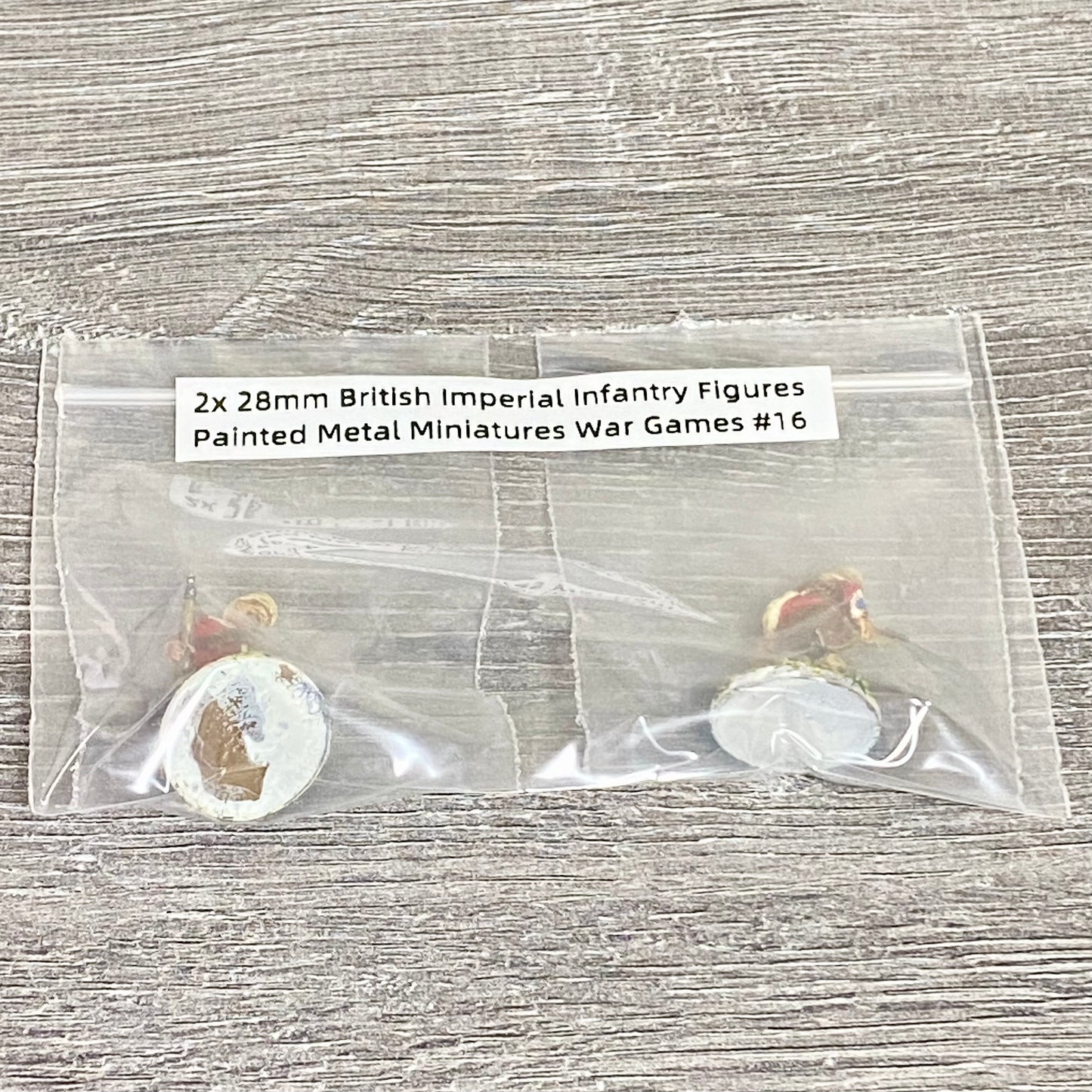2x 28mm British Imperial Infantry Figures Painted Metal Miniatures War Games #16