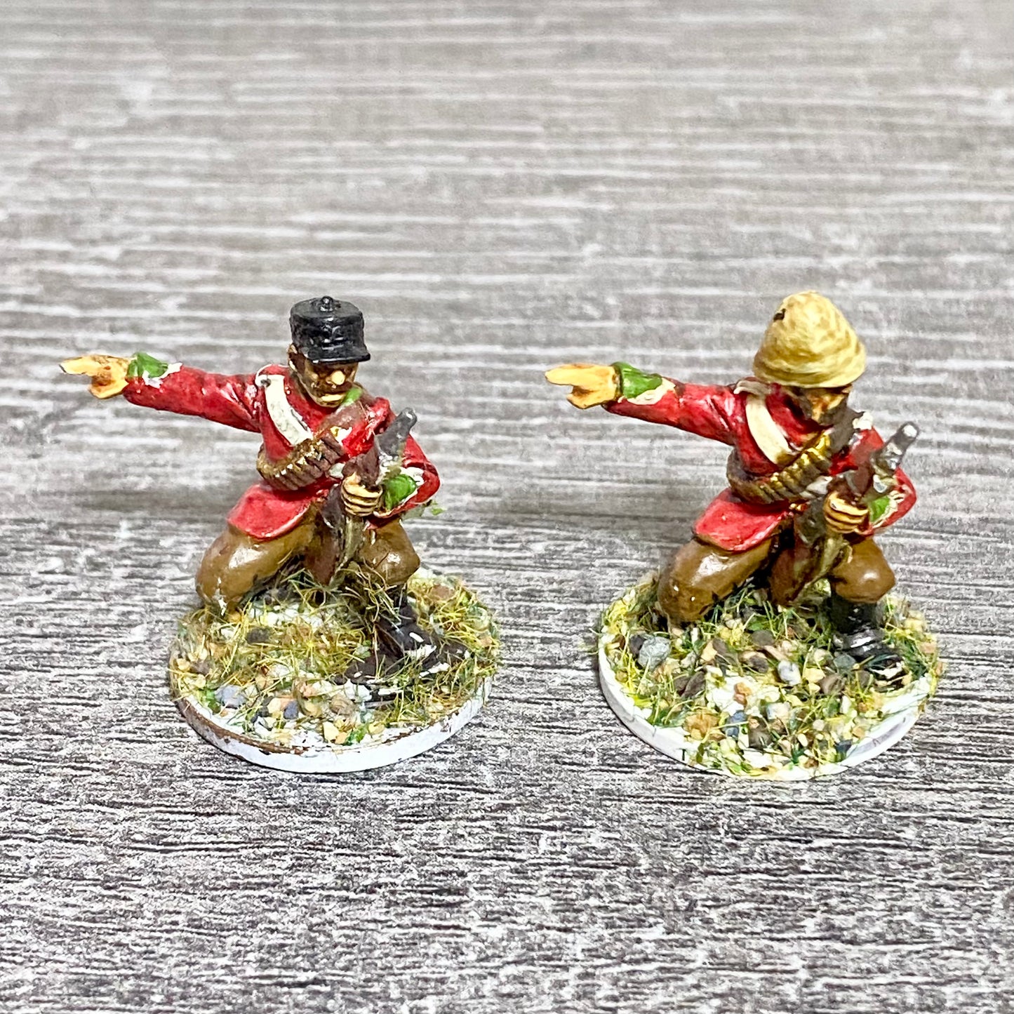 2x 28mm British Imperial Infantry Figures Painted Metal Miniatures War Games #17