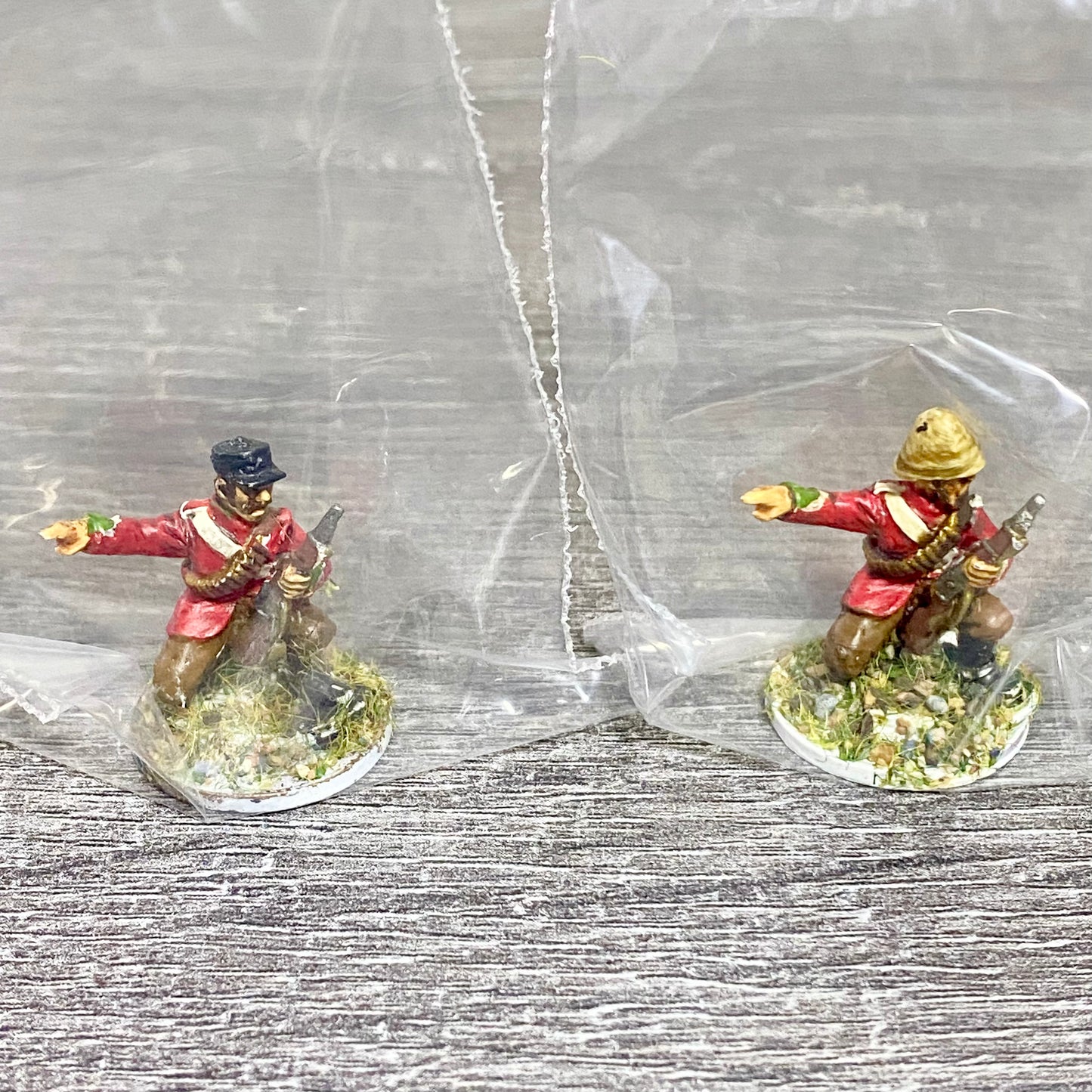 2x 28mm British Imperial Infantry Figures Painted Metal Miniatures War Games #17